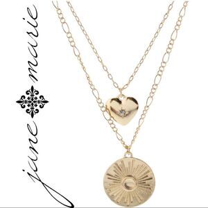Cinde Layered Charm Necklace by Jane Marie • NWT